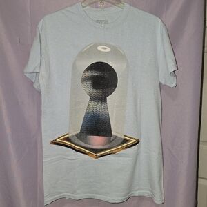 Rare Black Scale Surreal Keyhole Mona Lisa Eye T-shirt - Small
